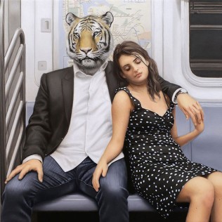 地铁上的情侣